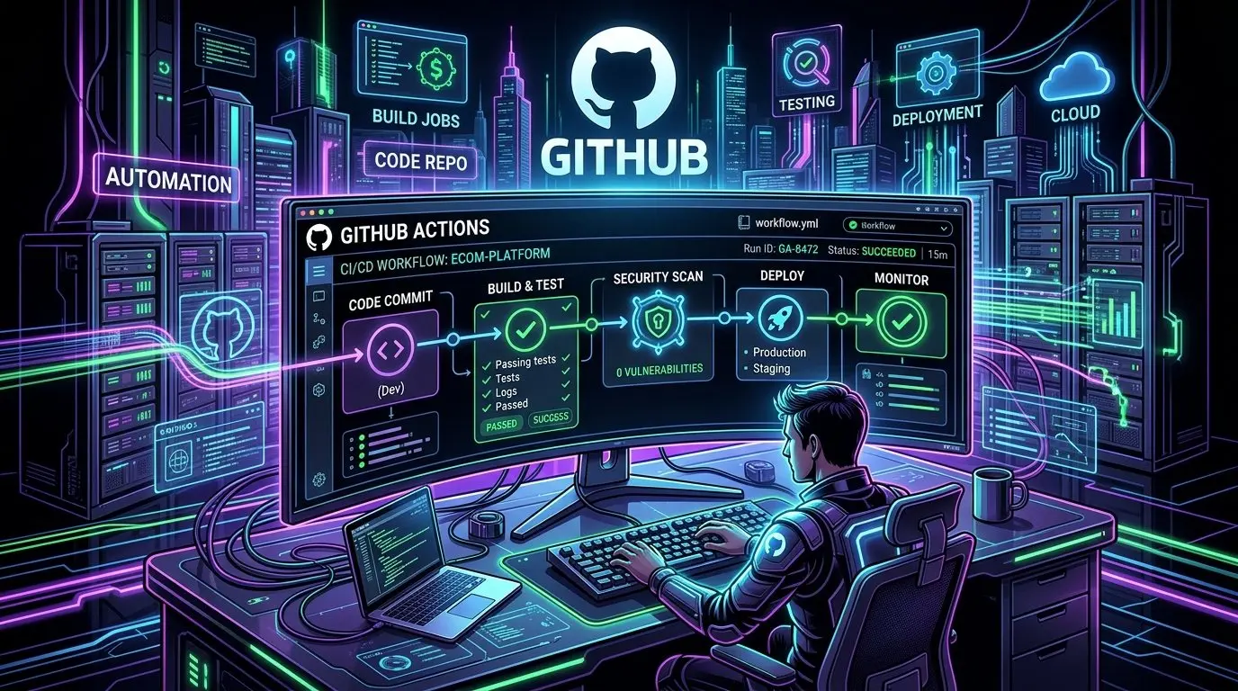 מדריך GitHub Actions למפתחים אוטומציה של בדיקות קוד פריסה אוטומטית ו-CI/CD